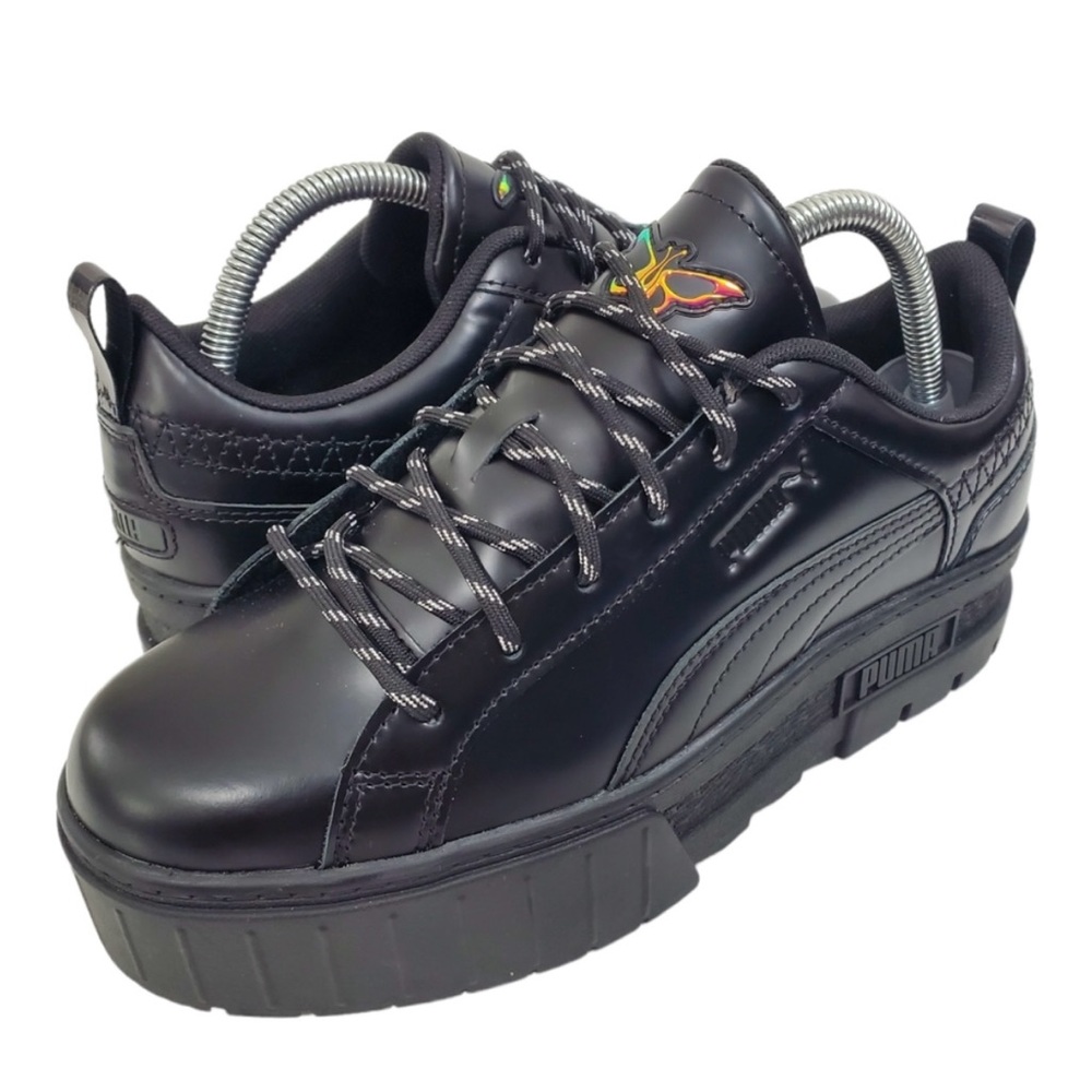 New Puma X Dua Lipa Mayze Flutur leather platform black sneakers
